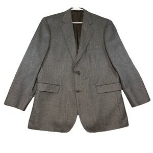 Brooks Brothers 346 Blazer Mens 43R Herringbone Made In Jordan Lambs Wool